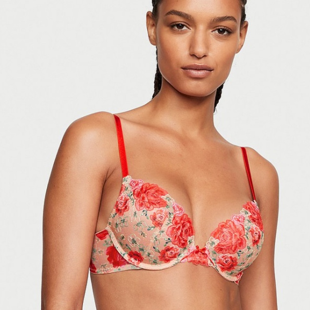 Victoria’s Secret | Dream Angels Lightly Lined Dotted Mesh Demi Bra